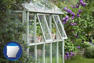 a garden greenhouse - with Arkansas icon