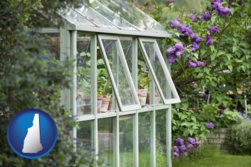 a garden greenhouse - with New Hampshire icon