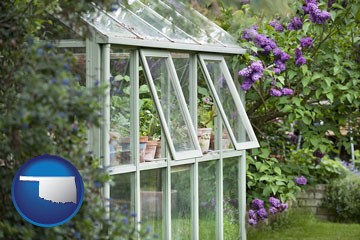 a garden greenhouse - with Oklahoma icon