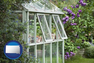 a garden greenhouse - with South Dakota icon