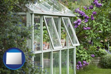 a garden greenhouse - with Wyoming icon